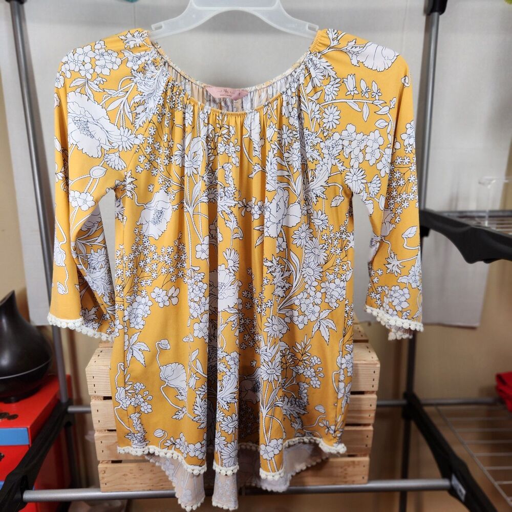 SJS 1/4 Sleeve Yellow Shirt Sm.